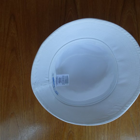 Adidas white cotton fedora hat Medium MED - Picture 12 of 14
